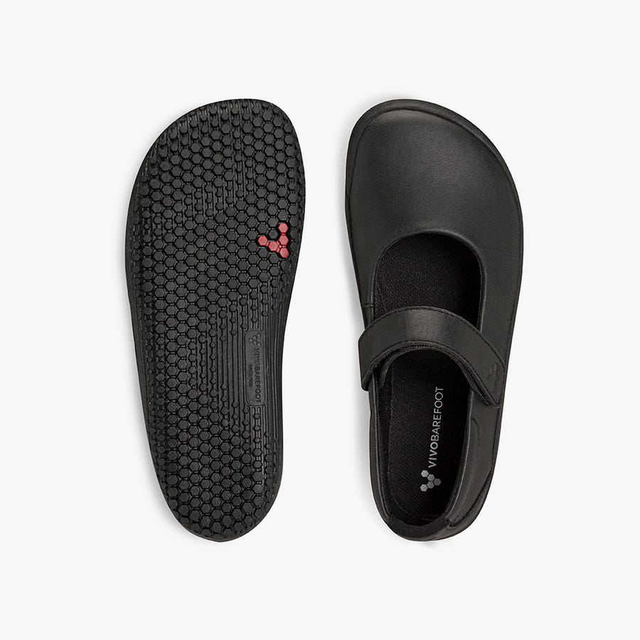 Vivobarefoot Wyn School II Fritidssko Børn Sort | Danmark 0233NWYB